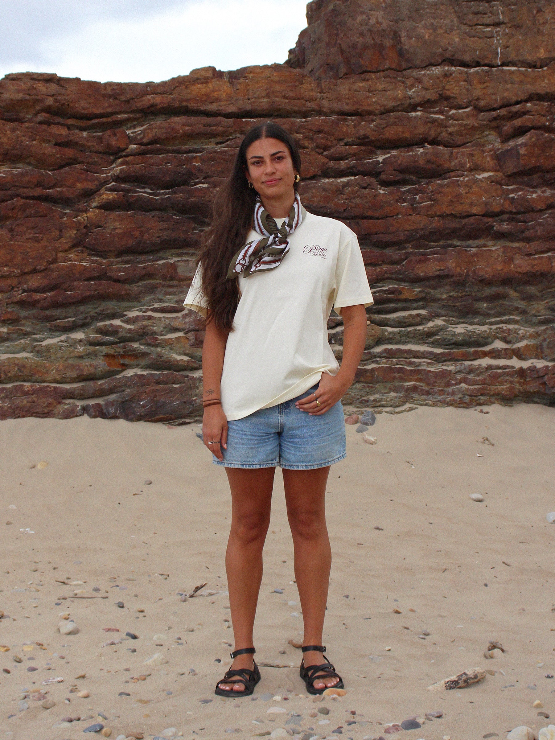 PLAYA MADRE TEE - LEMON WHITE
