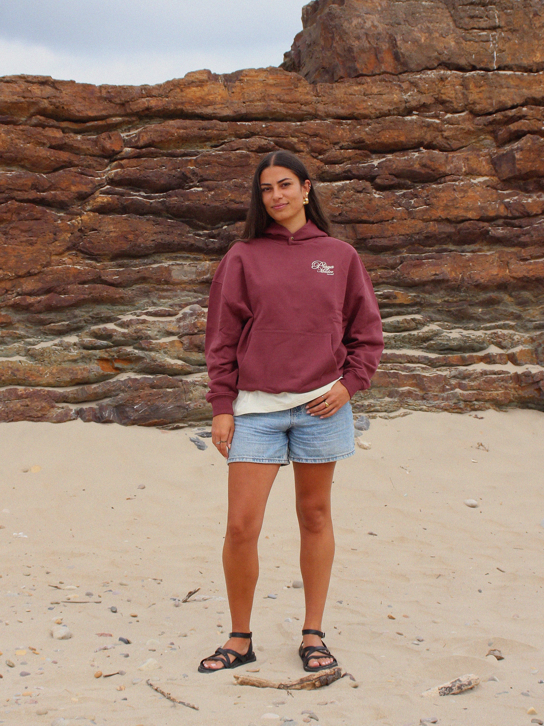 PLAYA MADRE HOODIE - BURGUNDY