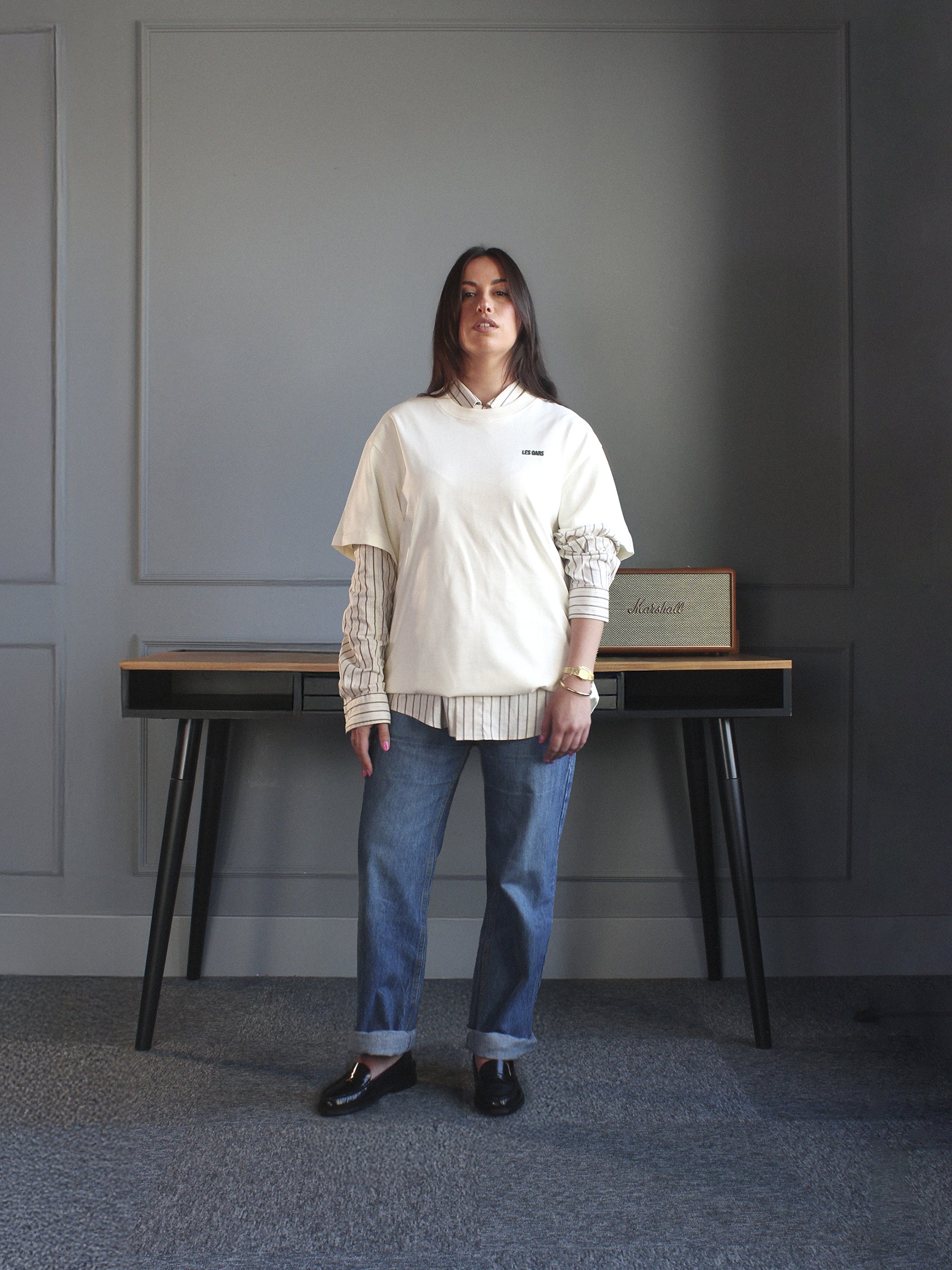 MONOGRAM TEE - CANNOLI WHITE