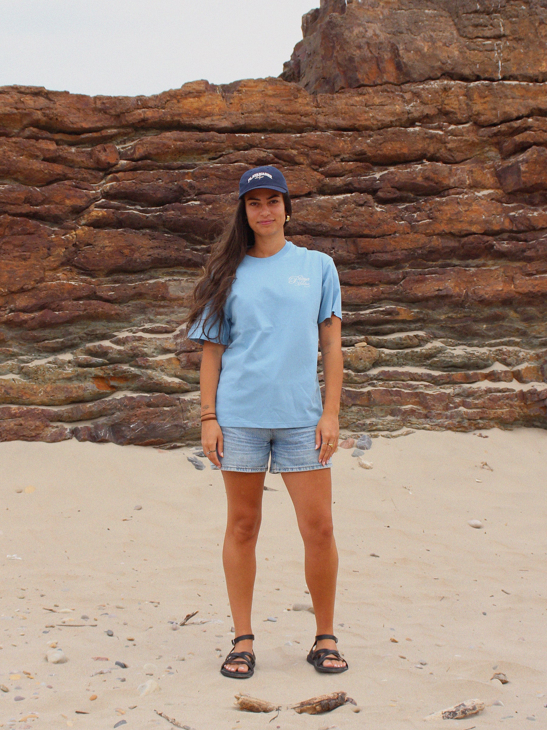 PLAYA MADRE TEE - BABY BLUE