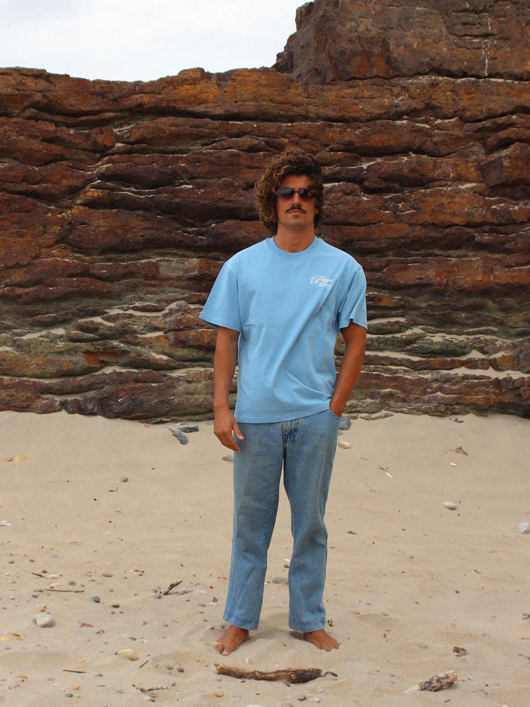 PLAYA MADRE TEE - BABY BLUE