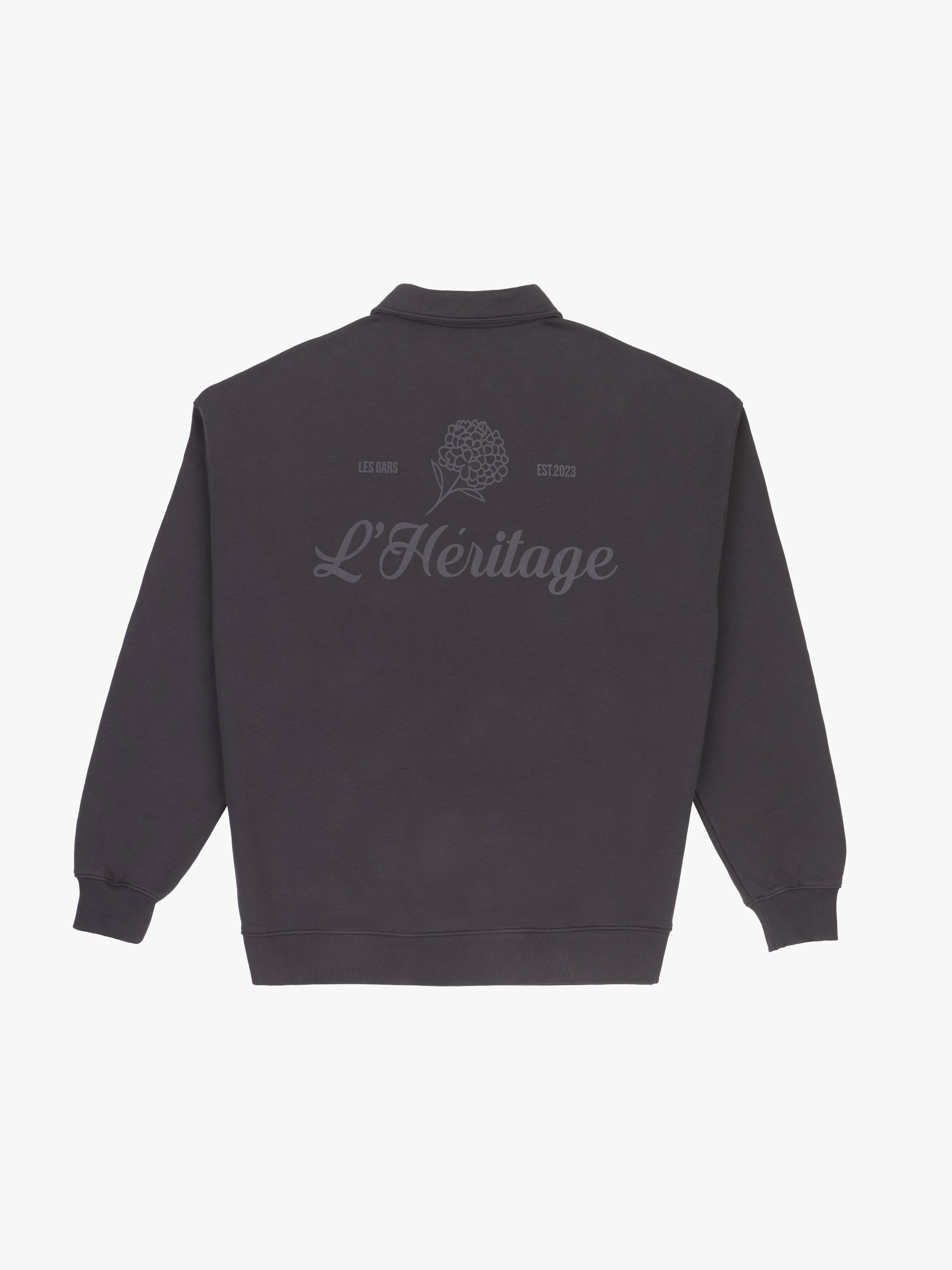 L'HÉRITAGE HALF ZIP - CHARCOAL