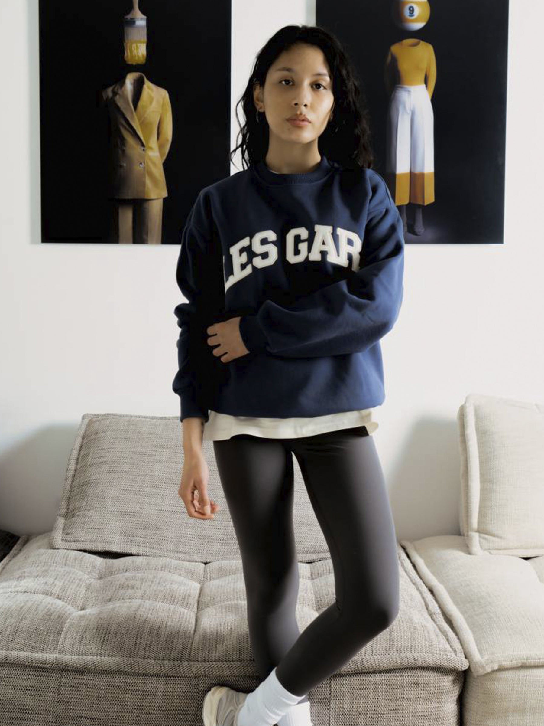 VARSITY CREWNECK - NAVY BLUE