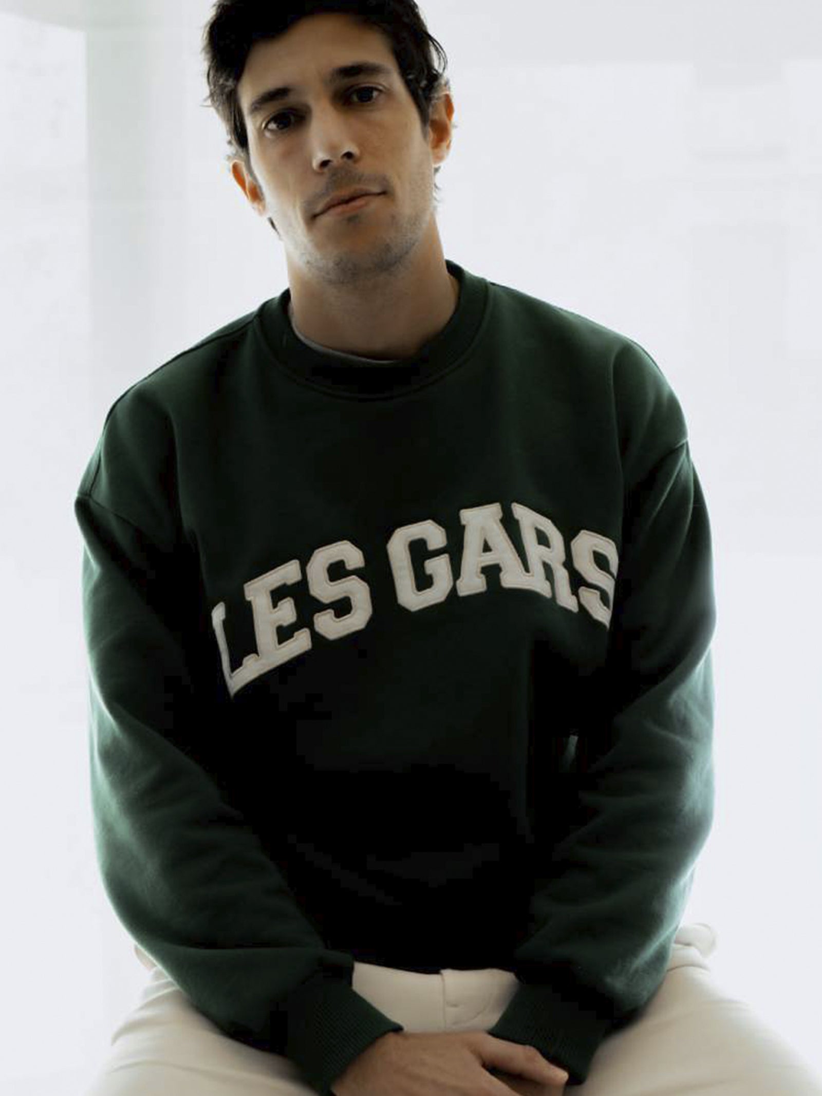 VARSITY CREWNECK - DARK GREEN | LES GARS