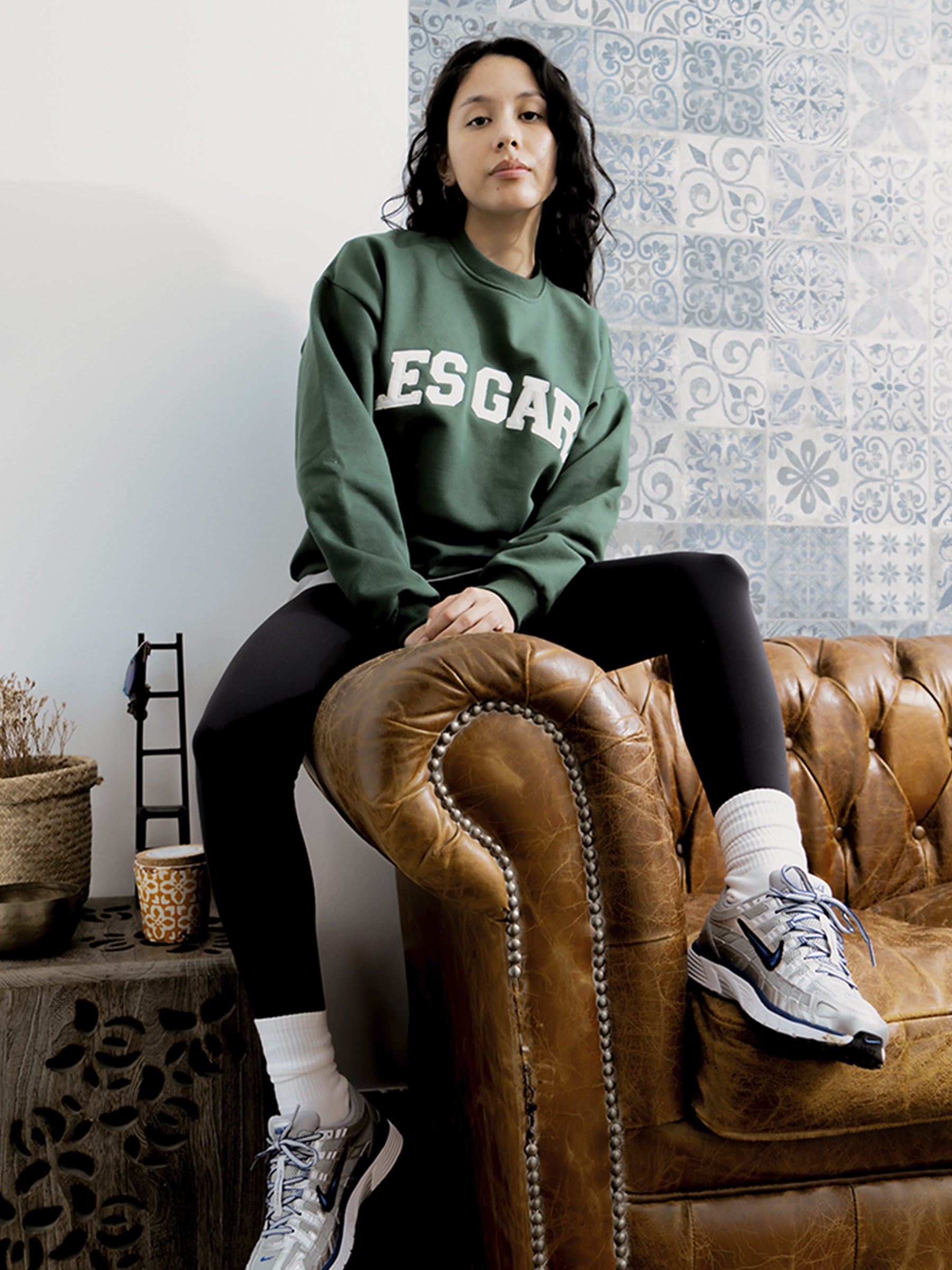 VARSITY CREWNECK - DARK GREEN